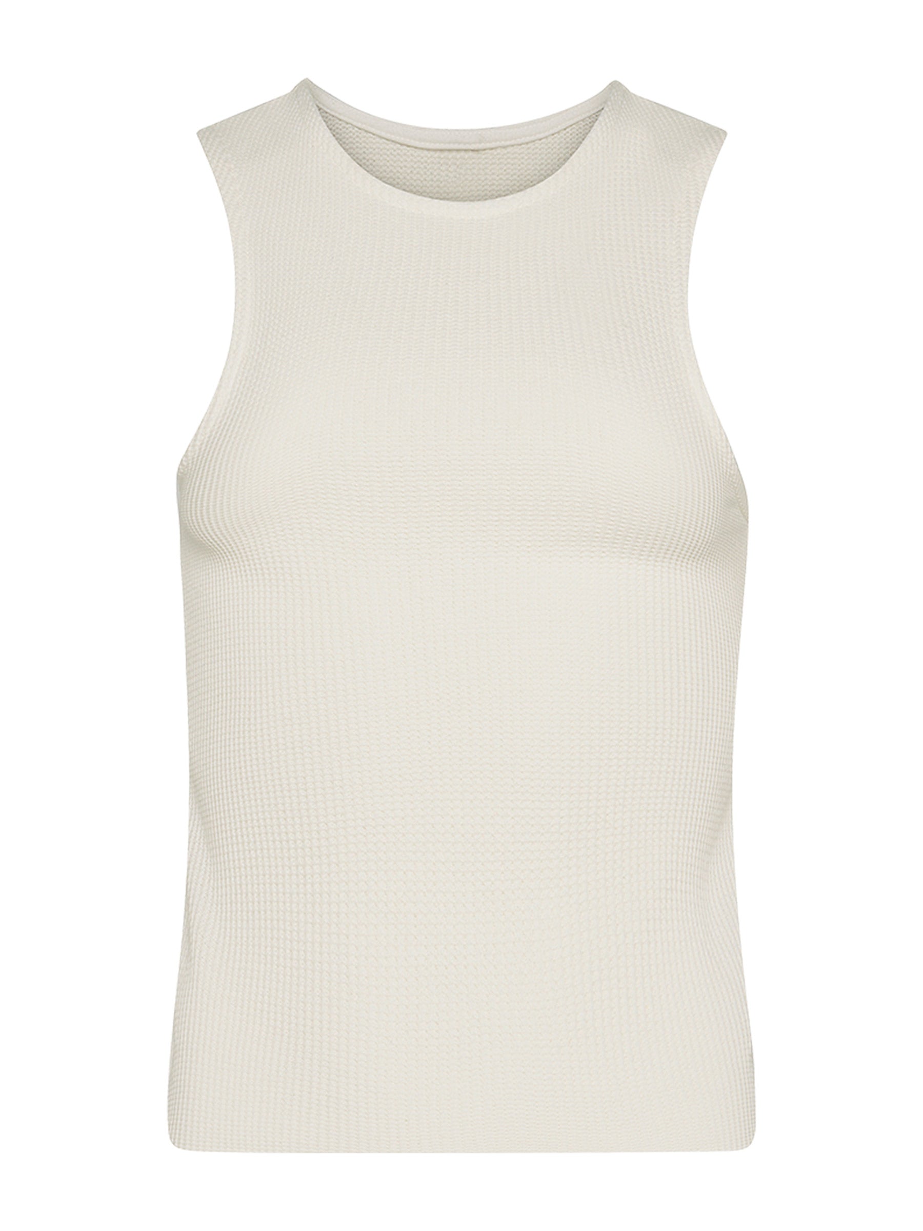 ST. good AGNI Blass Waffle Top - Ivory