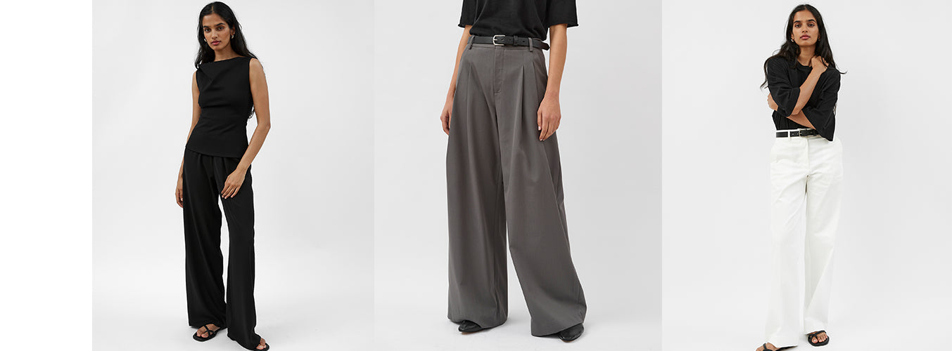 & Other Stories Tailored Trousers With Front Slit in Black | Lyst