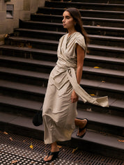 Harris Tapper | Chamberlain Dress in Grey Clay | The UNDONE