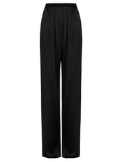 Matteau | Relaxed Satin Pant in Black | The UNDONE