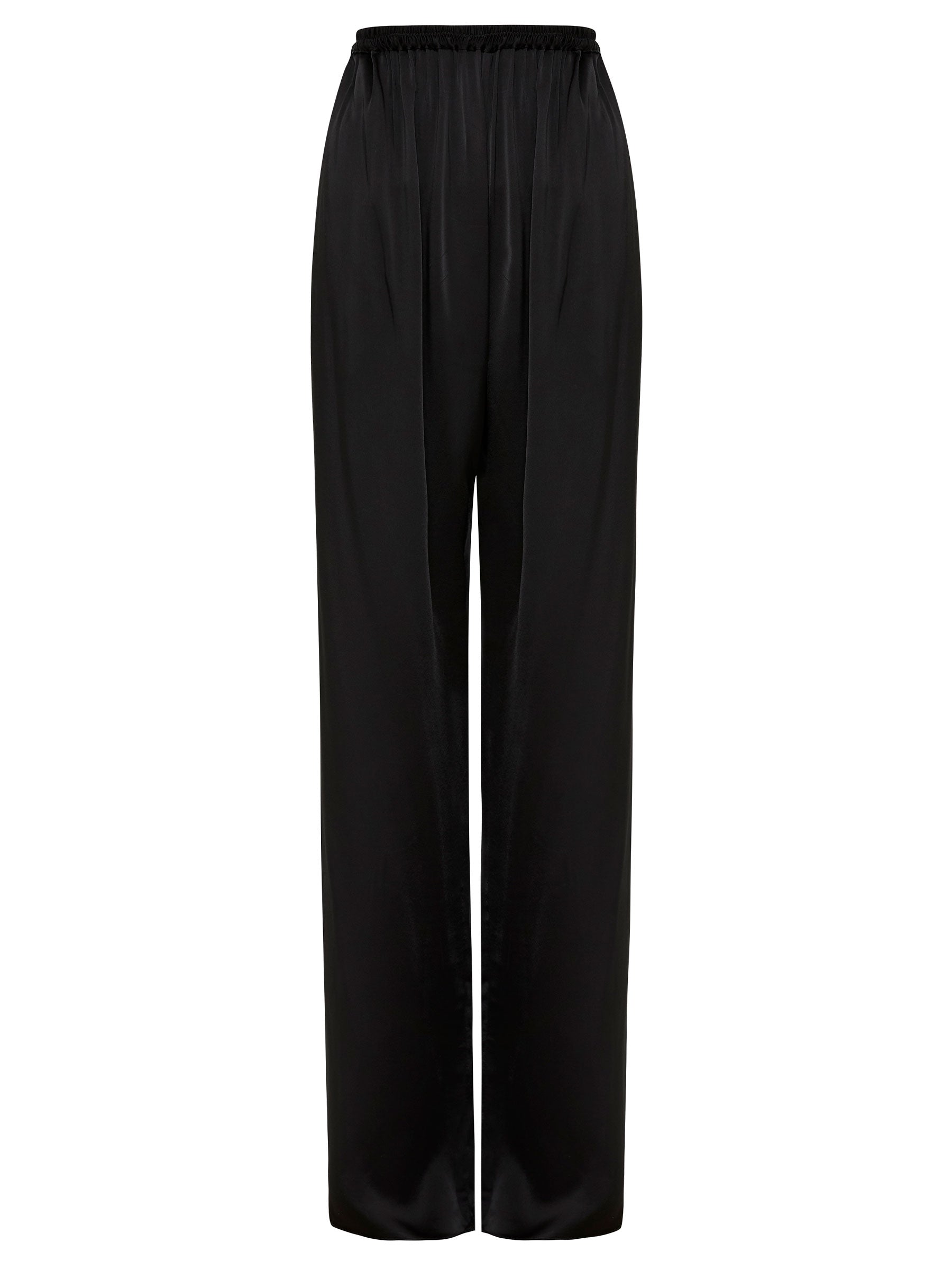 Matteau | Relaxed Satin Pant in Black | The UNDONE