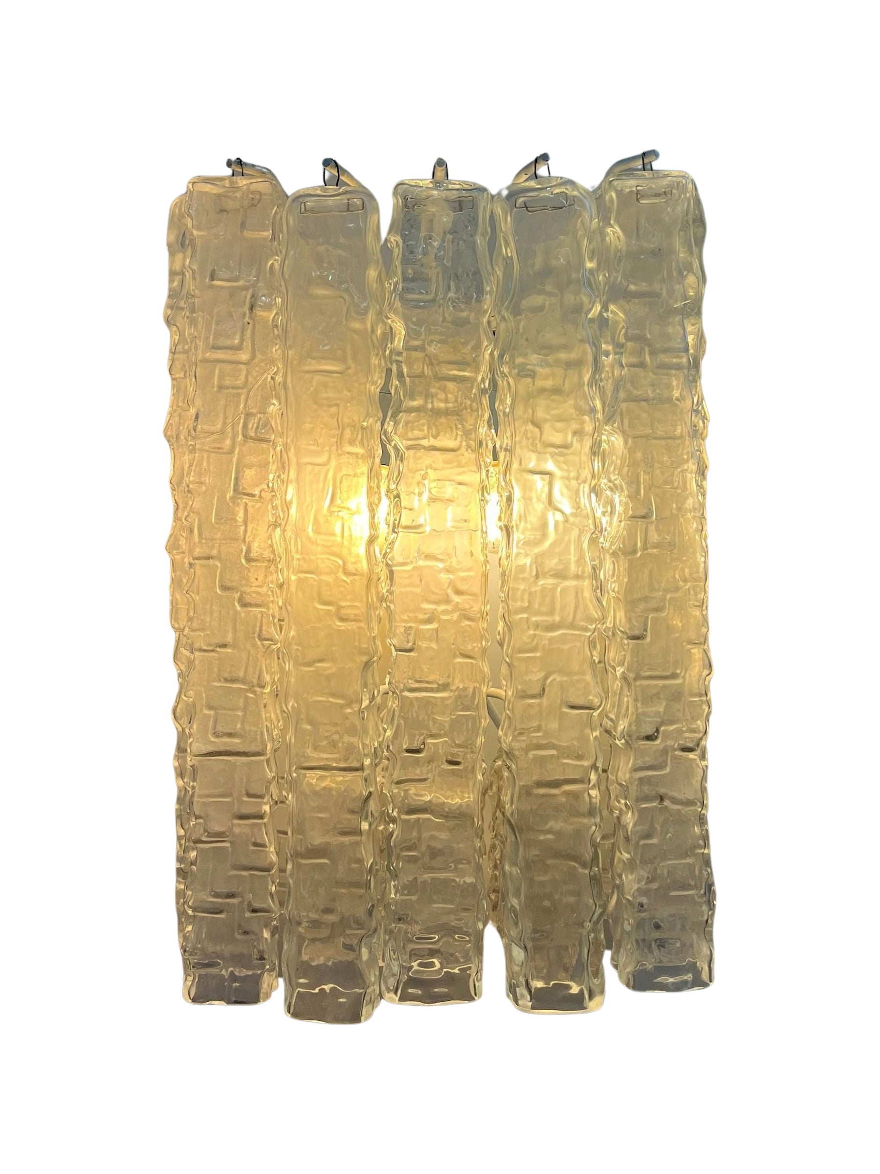 Secondi | Pair of Murano Glass Tube Wall Lights by Venini | The UNDONE