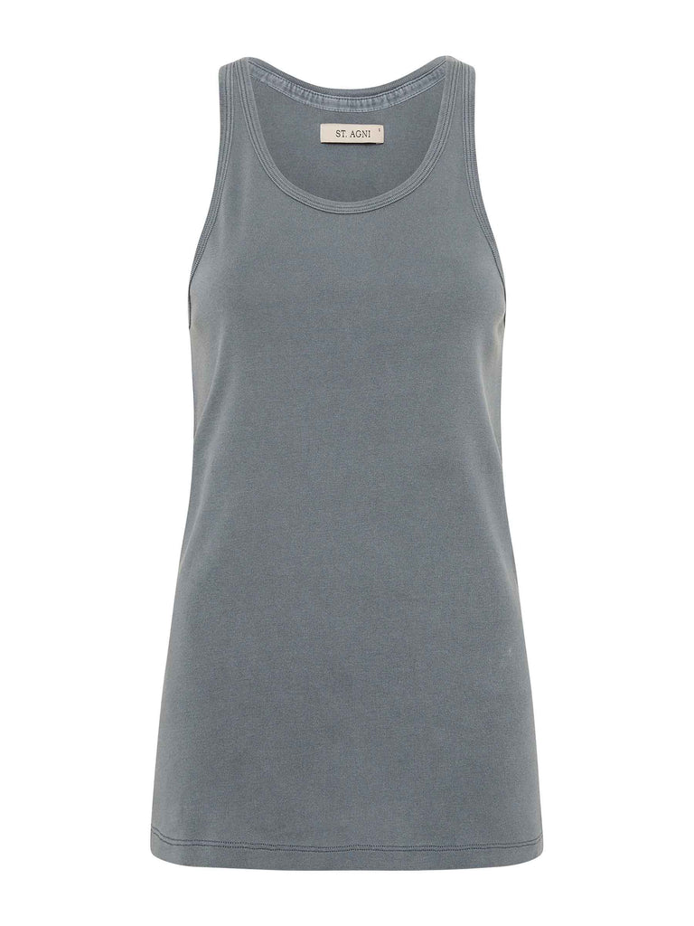 organic cotton abstract singlet in diesel grey – daughters