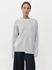 St. Agni | Deconstructed Pullover in Soft Grey | The UNDONE