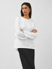 A.Emery | Una Long Sleeve Top in White Parchment | The UNDONE