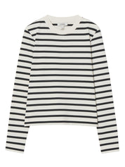 COS Navy Stripe Heavyweight Long Sleeve T-shirt | TheUNDONE