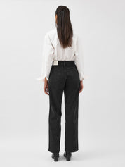 St. Agni | Mid Rise Wide Leg Jean in Washed Black | The UNDONE