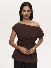 Marle | Aida Top in Chocolate | The UNDONE