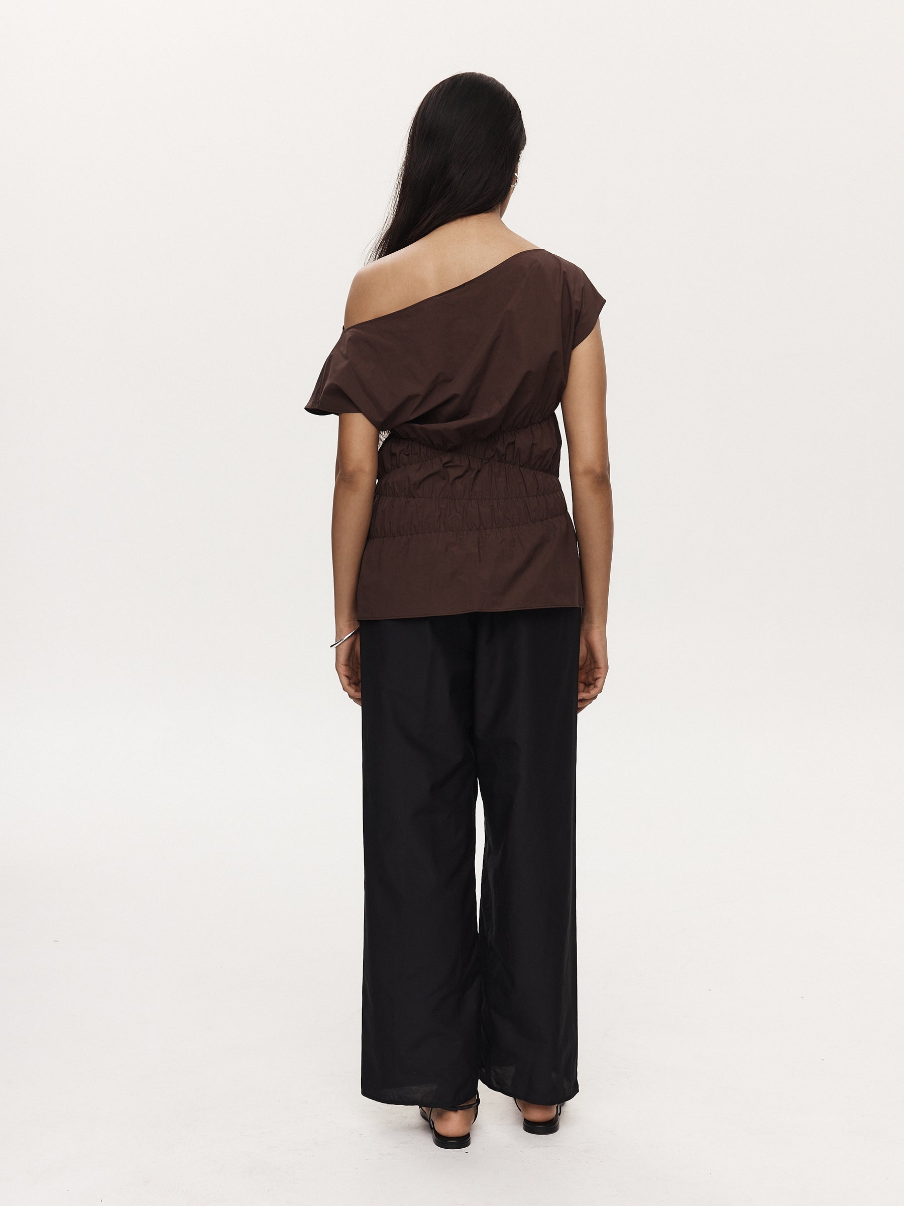 Marle | Aida Top in Chocolate | The UNDONE