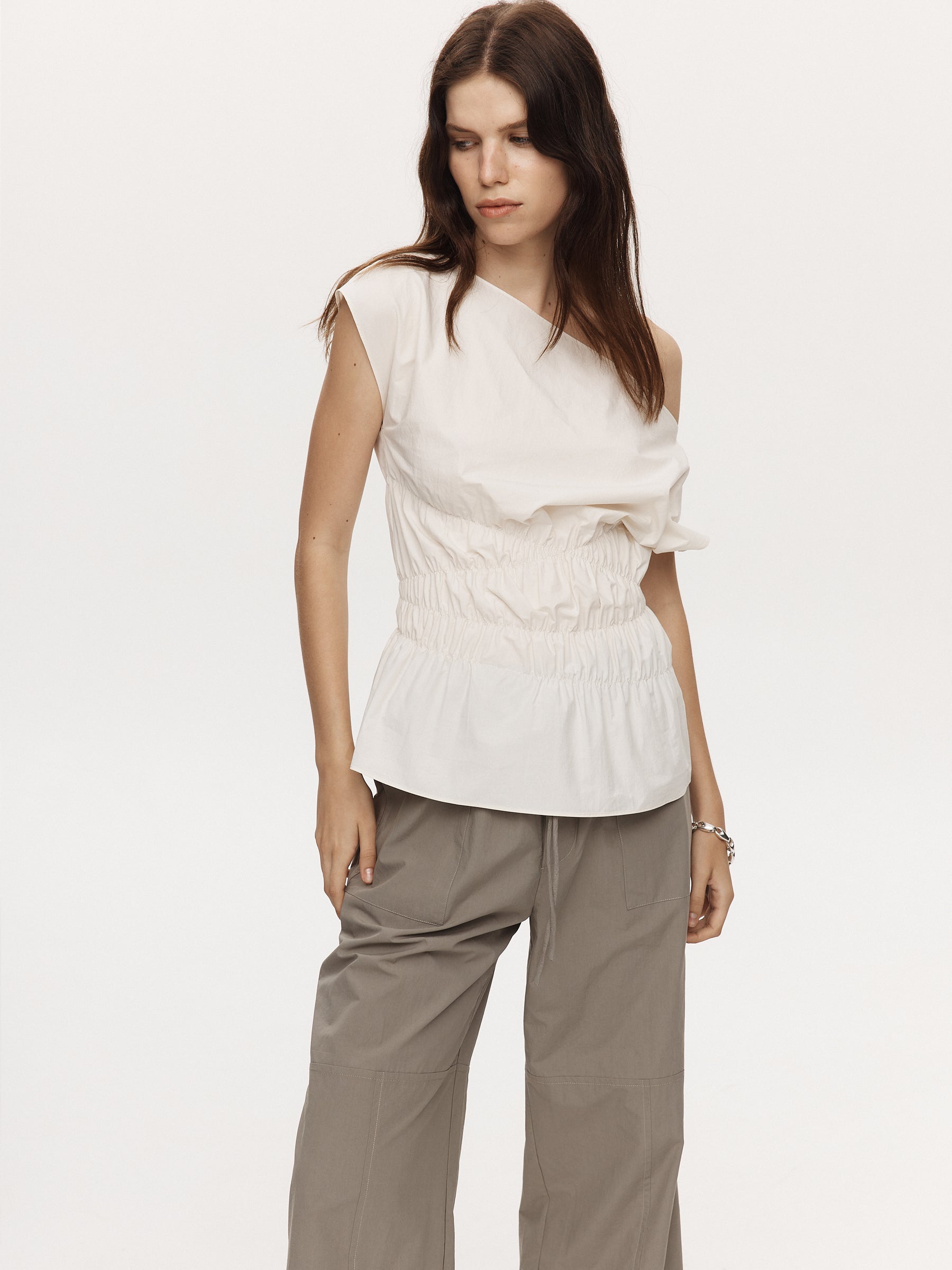 Marle | Aida Top in Ivory | The UNDONE