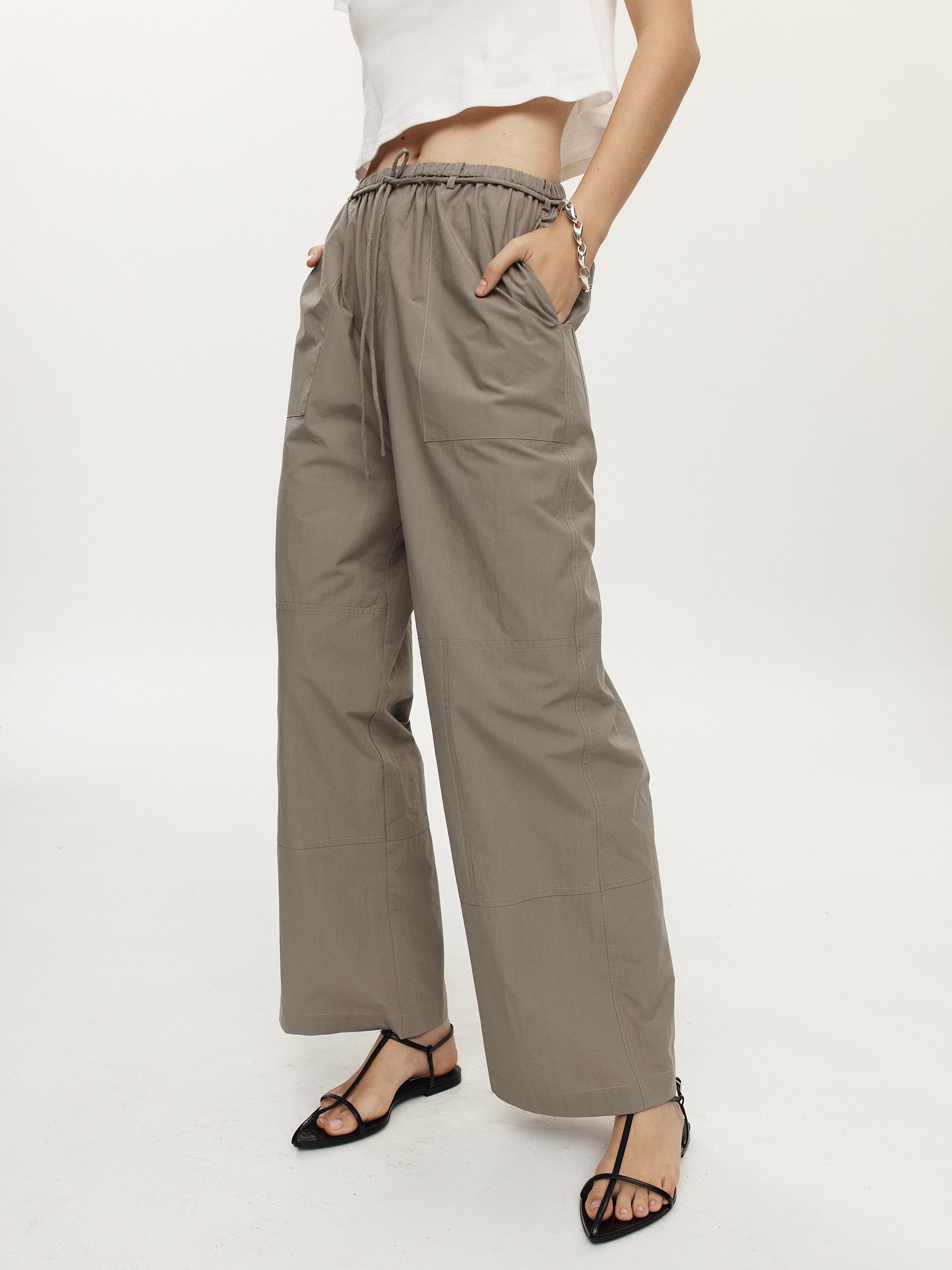 Marle | Goldie Pant in Khaki Green Eucalyptus | The UNDONE