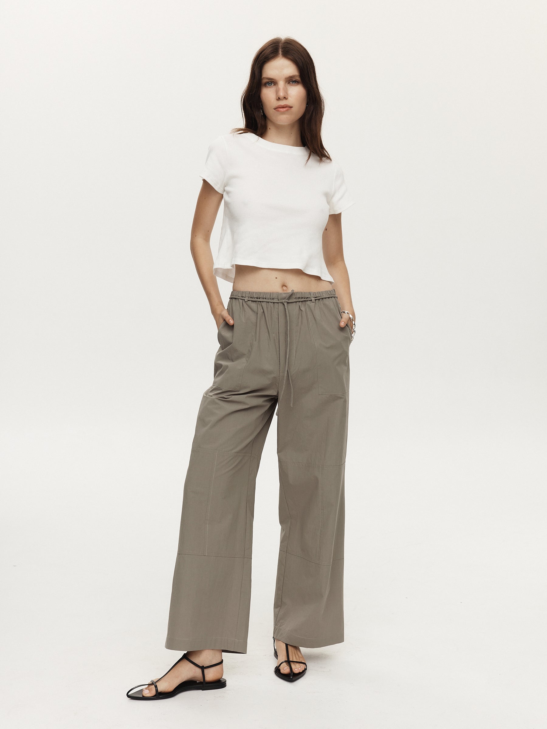 Marle | Goldie Pant in Khaki Green Eucalyptus | The UNDONE