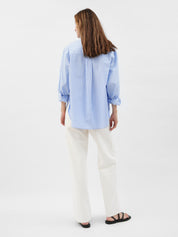 Matteau | Contrast Stripe Shirt in Blue Sky | The UNDONE