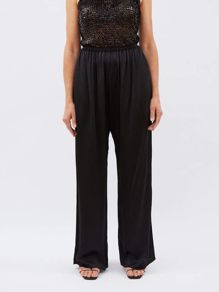 Black Elasticated Satin Trouser – … curated on LTK