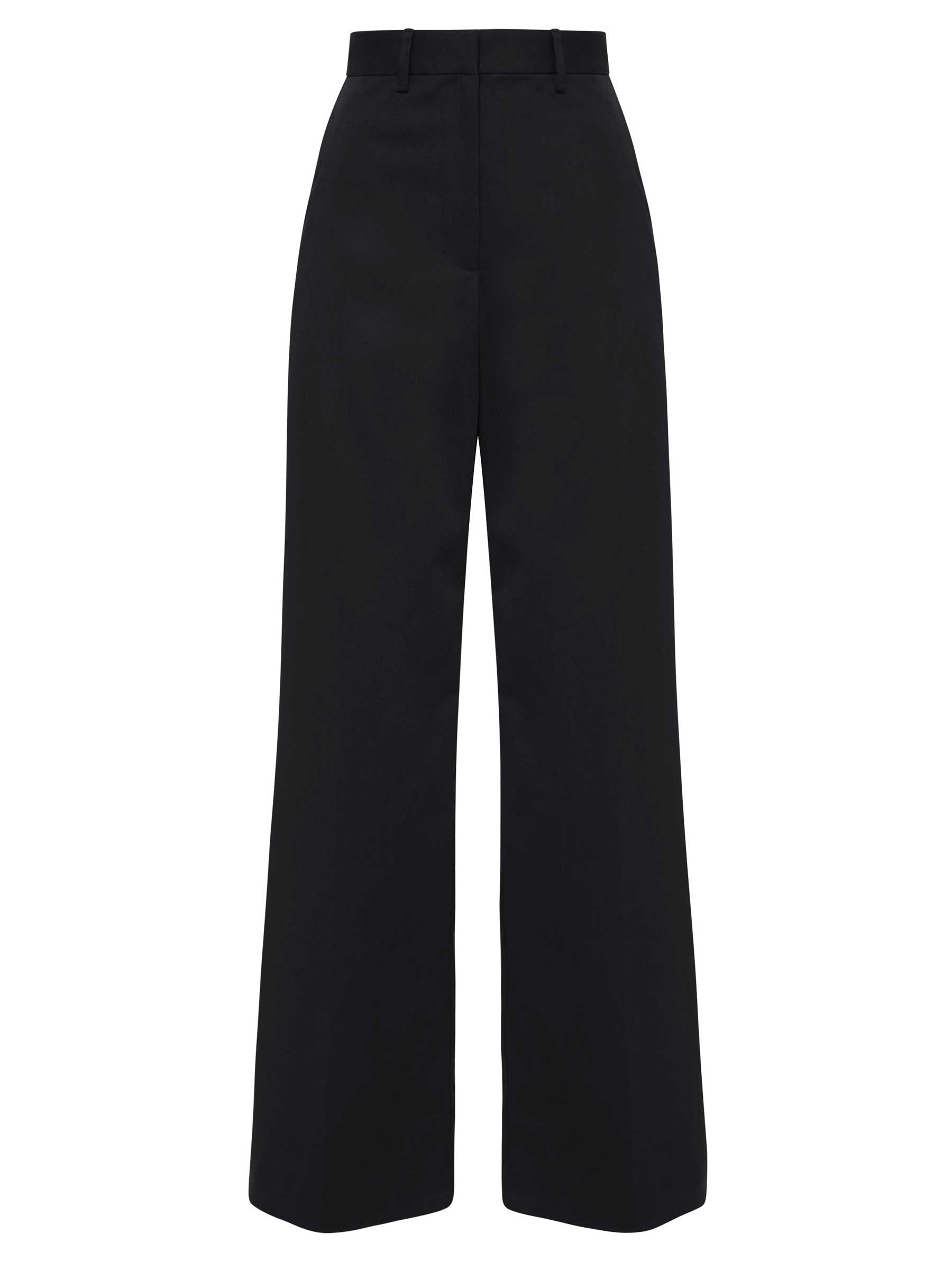 Matteau| Straight Twill Trouser in Black | The UNDONE