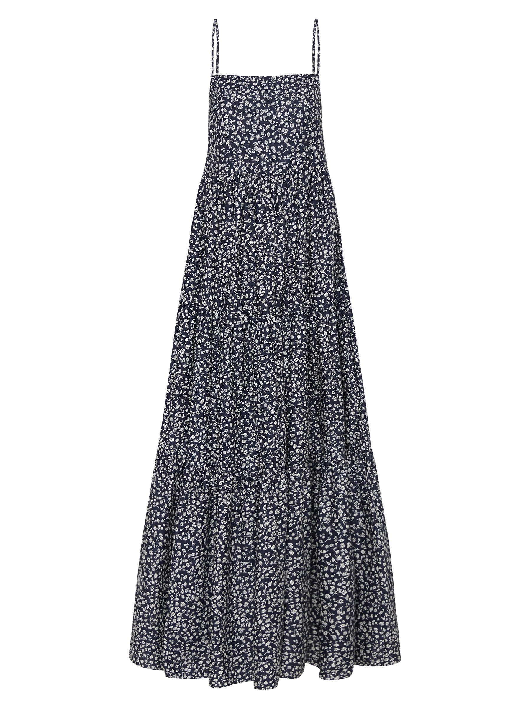 Matteau | Tiered Low Back Sundress in Blue Dandelion | The UNDONE