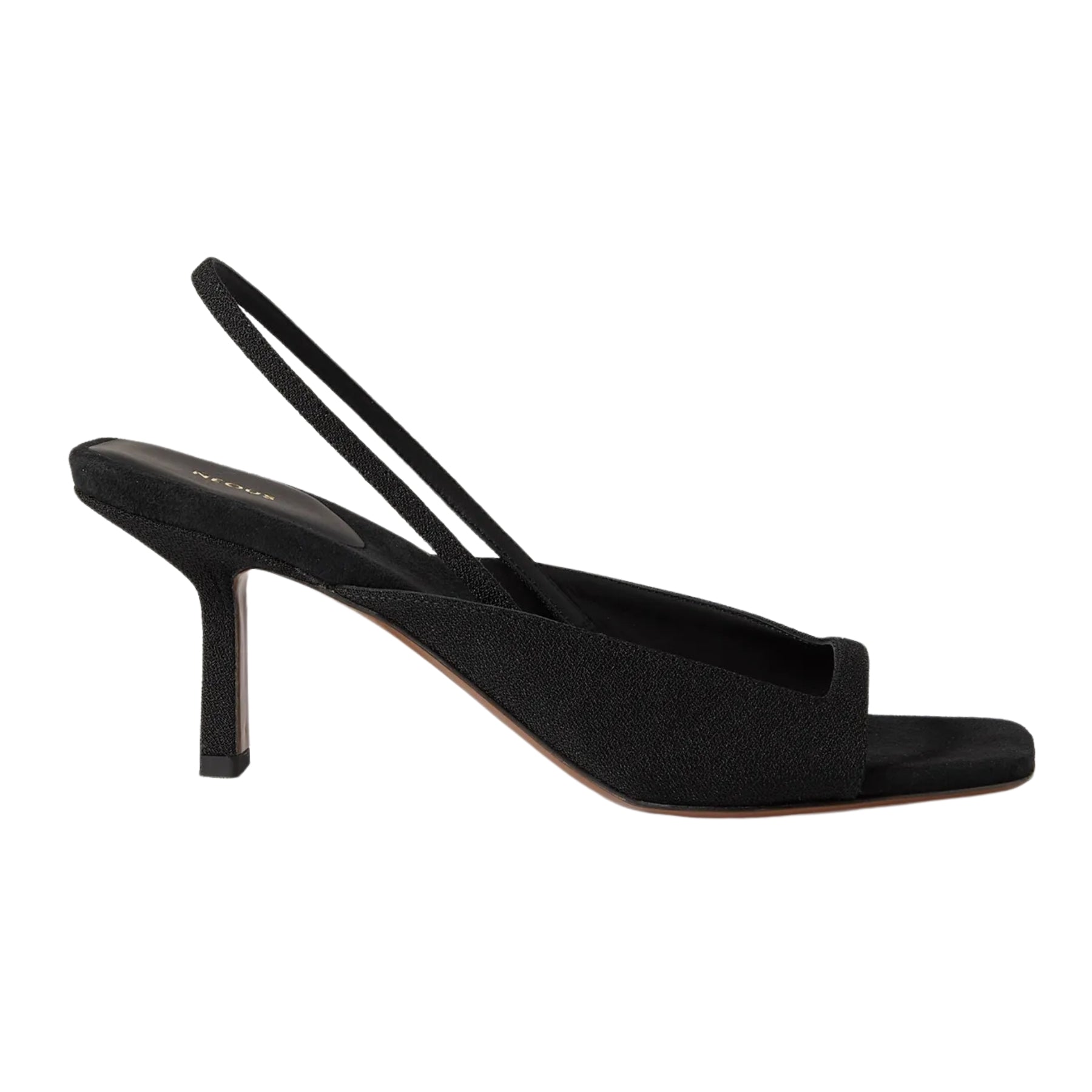 Neous Kamui cady slingback sandals in black | TheUNDONE