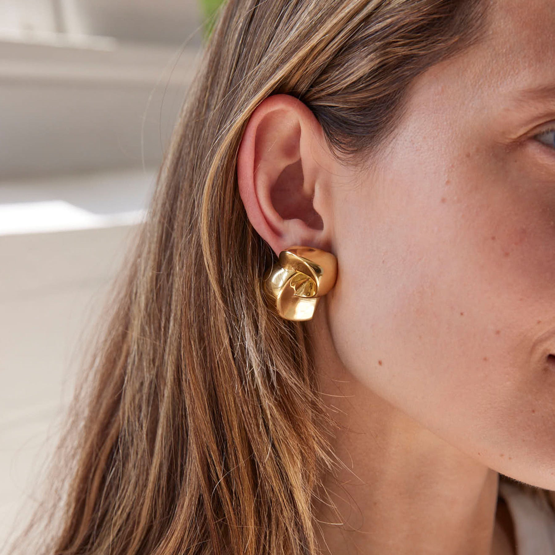 Rylan | Modernist Earrings in Gold | The UNDONE