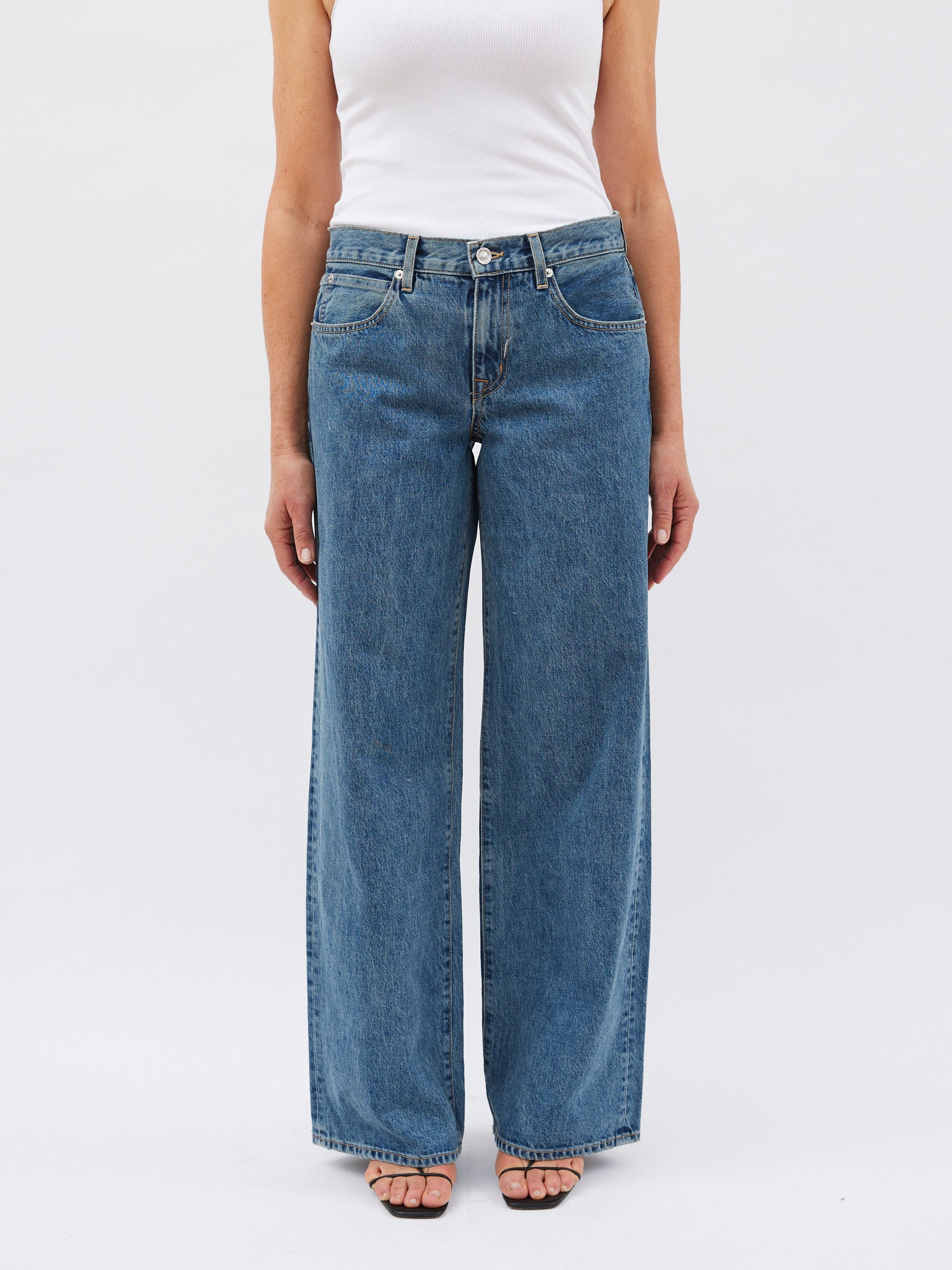 Slvrlake | Mica Low Rise Wide Leg Jean in Born To Run | The UNDONE