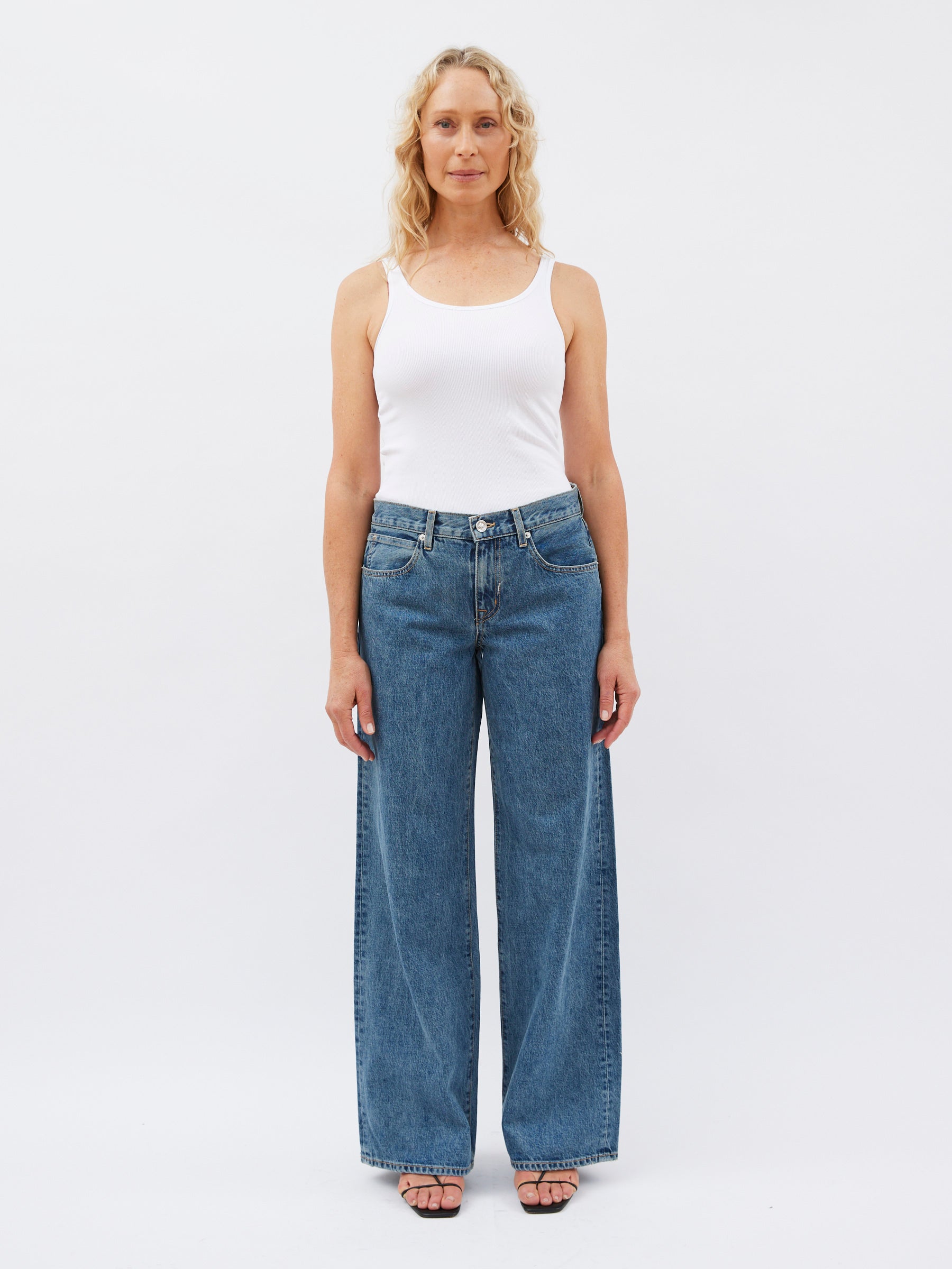 Slvrlake | Mica Low Rise Wide Leg Jean in Born To Run | The UNDONE