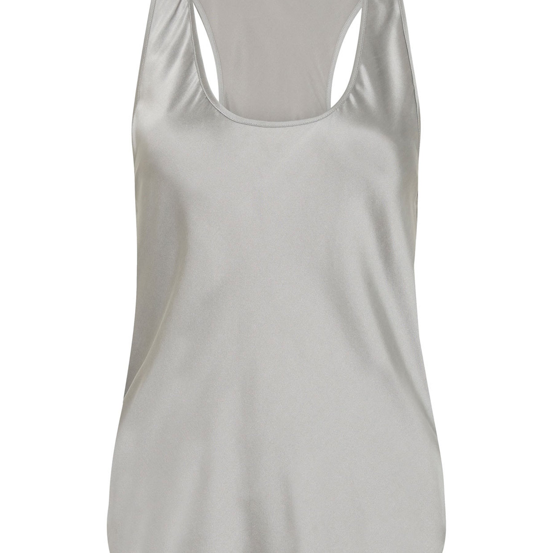 St. Agni | Racer Back Bias Tank in Grey Silver | The UNDONE