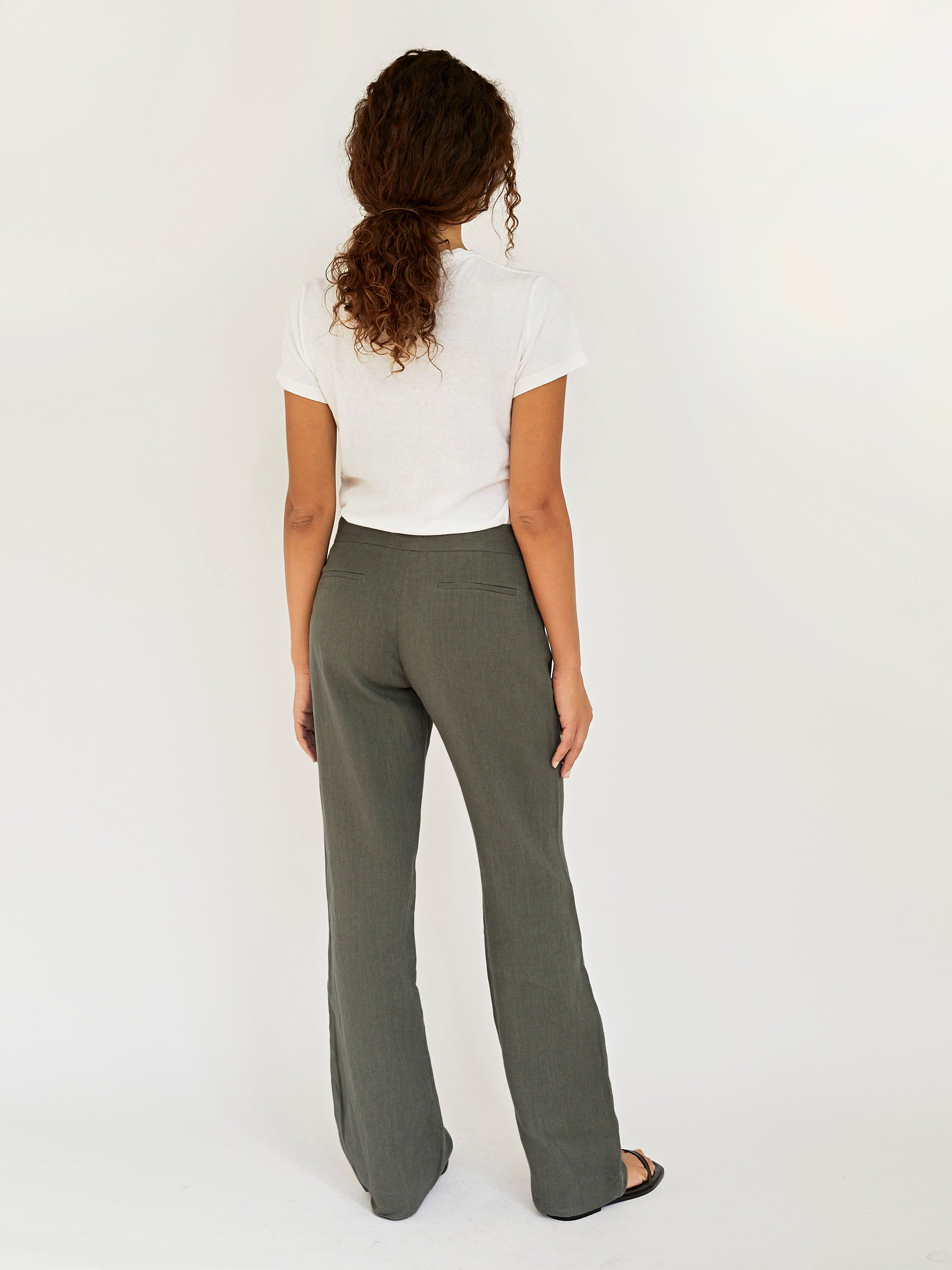 Buy Grey & Green Trousers & Pants for Girls by INDIWEAVES Online