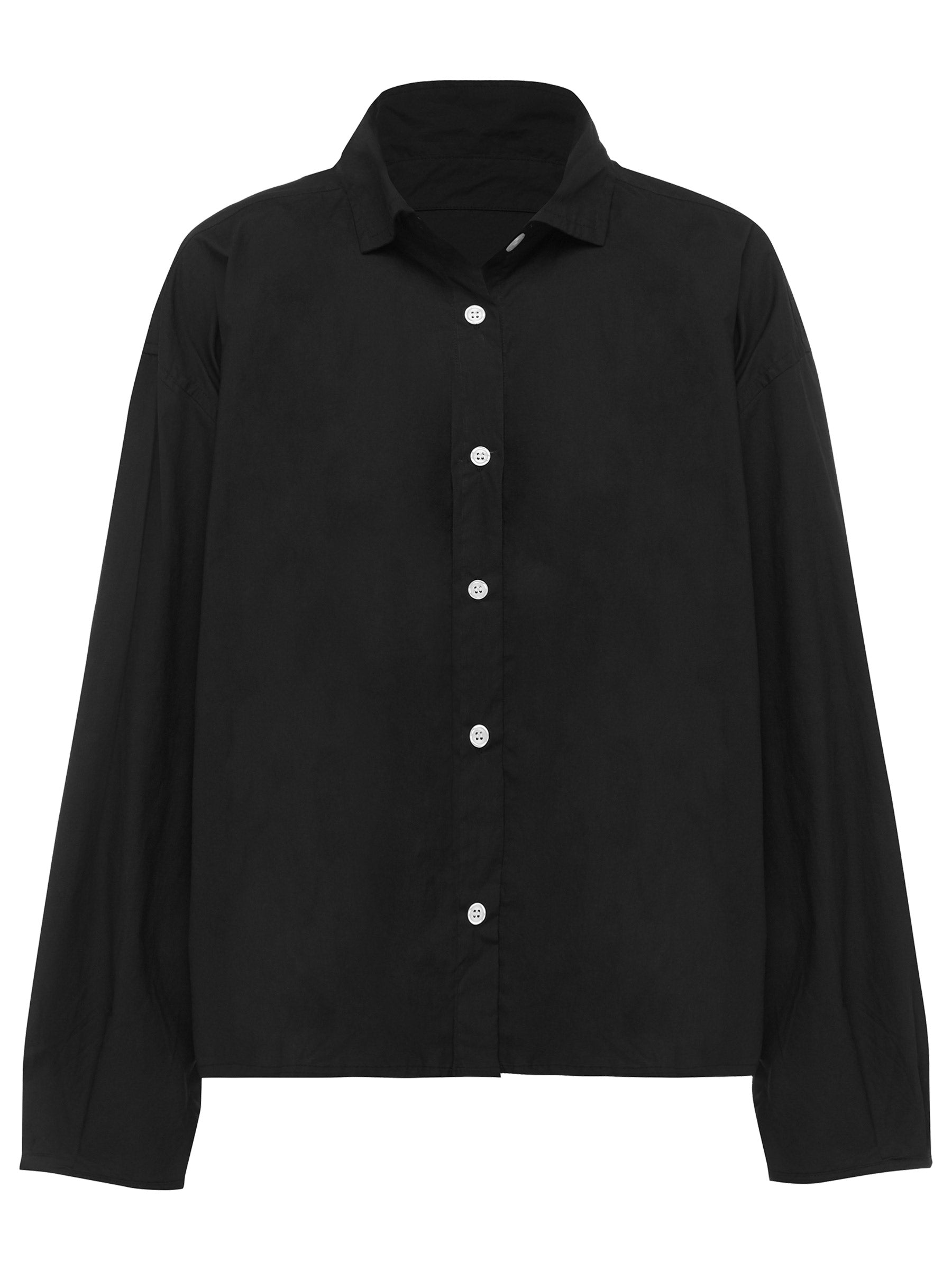 Deiji Studios | The Oversized Poplin Shirt in Black | The UNDONE