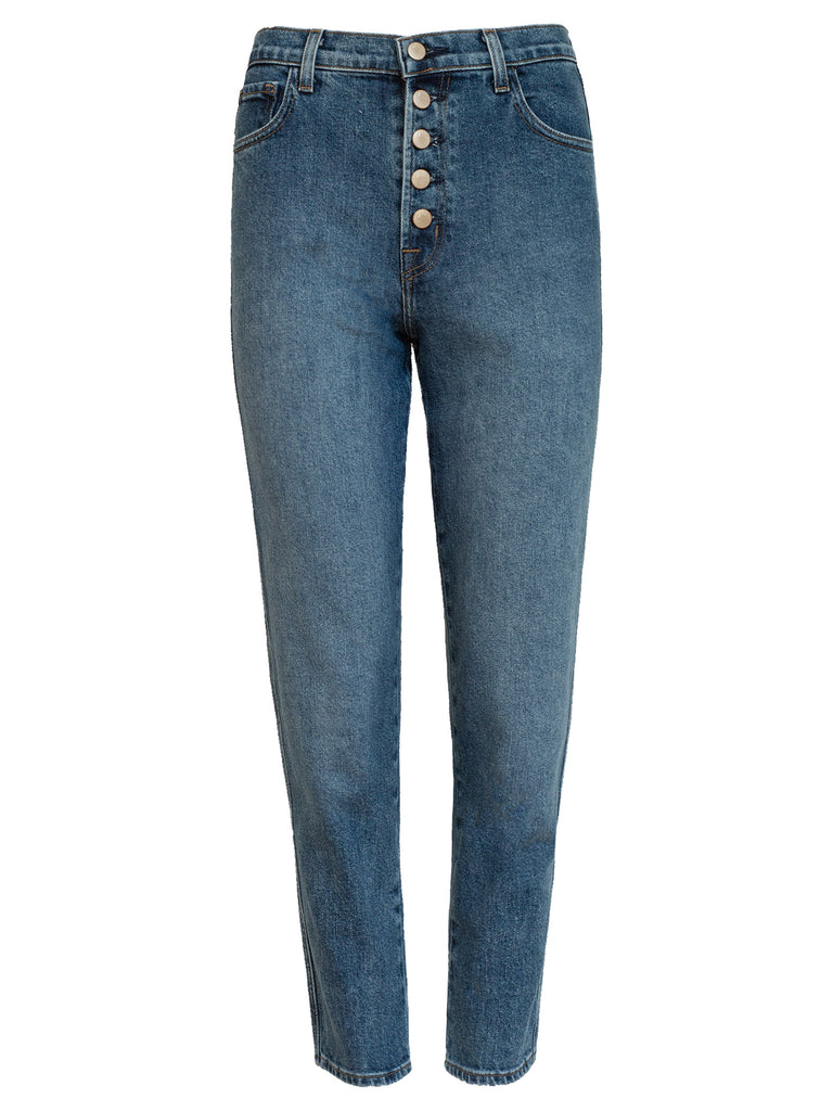 J Brand | Heather High Rise Button Fly in Indigo | The UNDONE by J