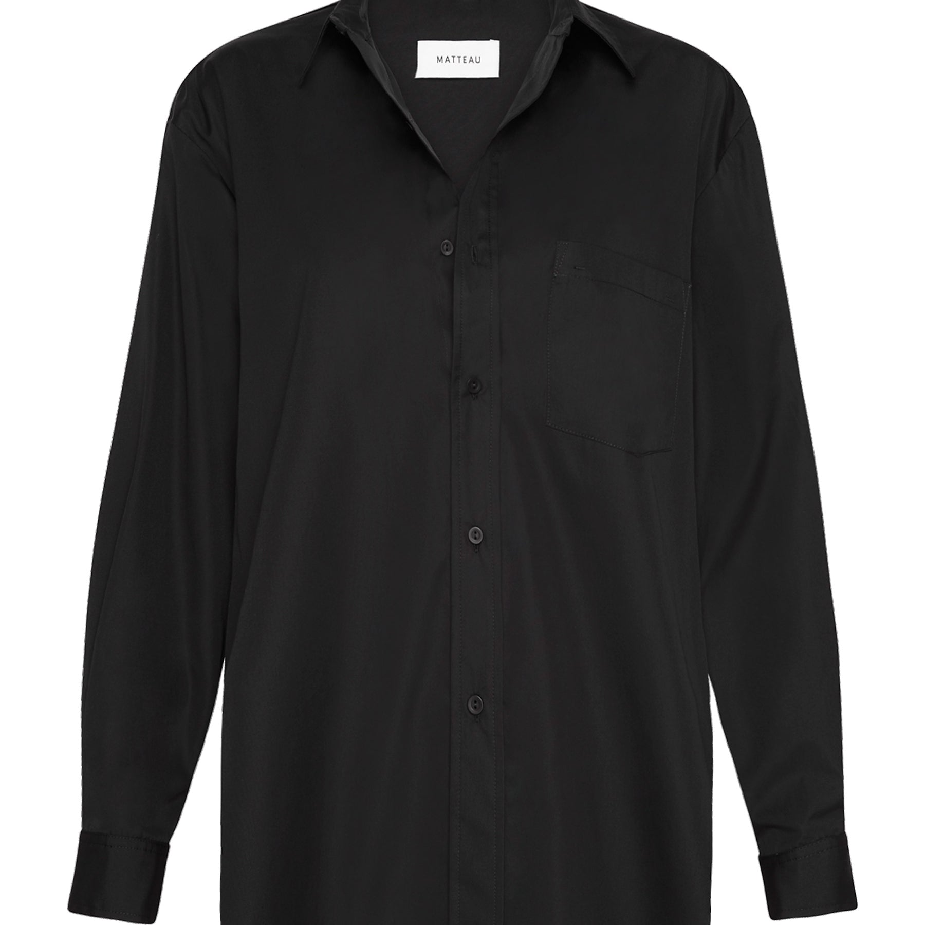 Matteau | Classic Pocket Shirt in Black | The UNDONE