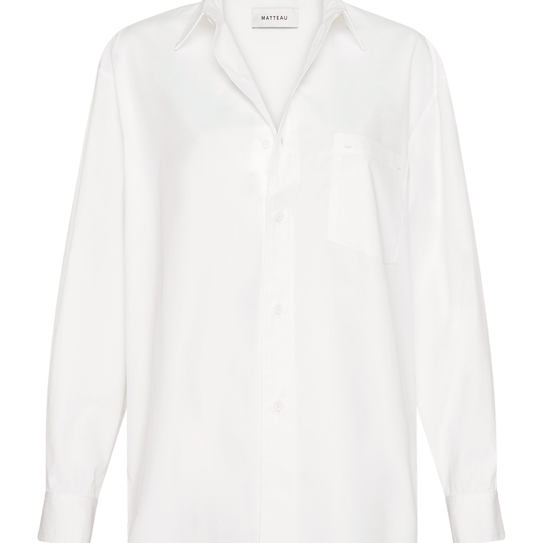 Matteau | Classic Pocket Shirt in White | The UNDONE