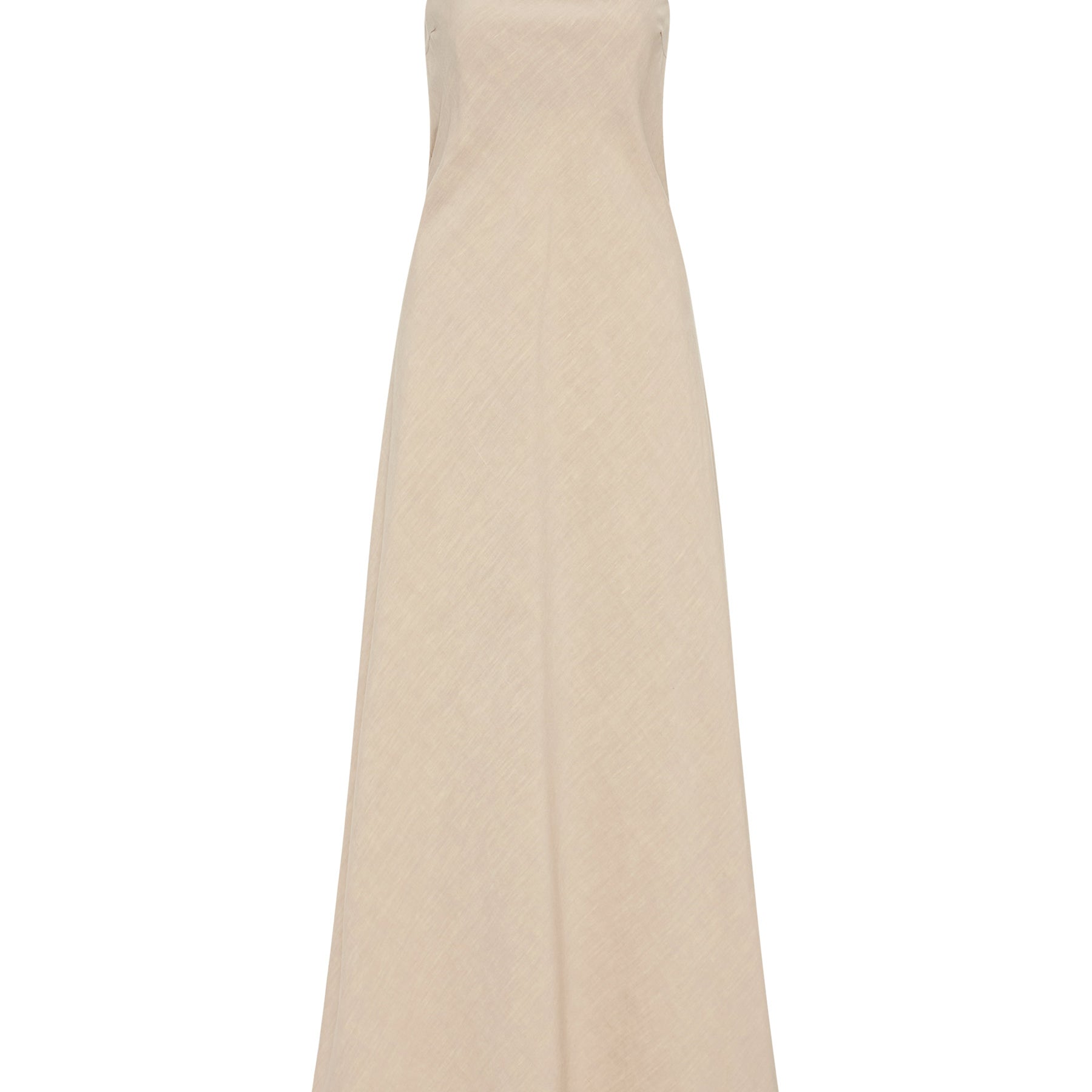 Matteau | Linen Bias Dress in Stone | The UNDONE