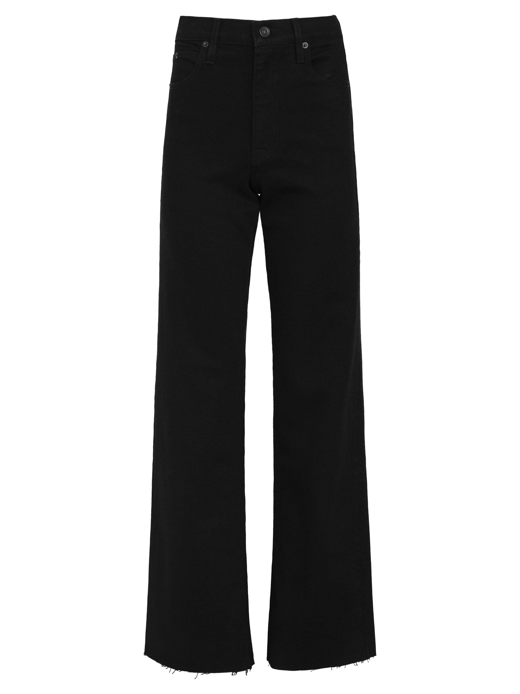 SLVRLAKE | Grace High Rise Wide Leg Jean in Jet Black | The UNDONE