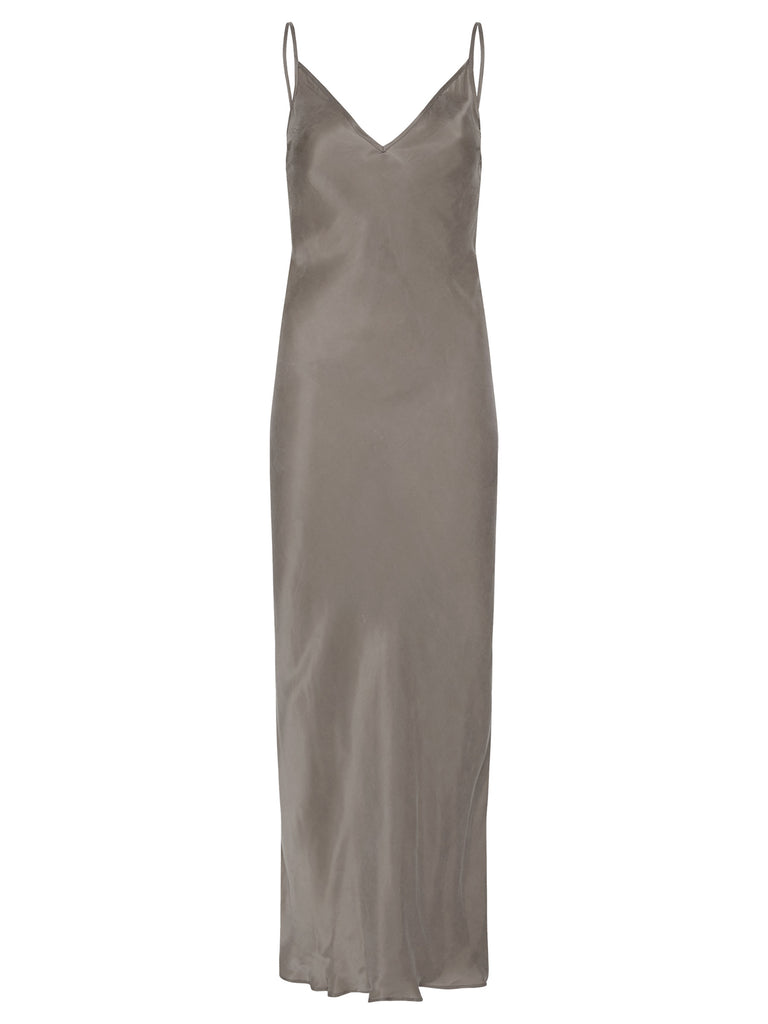 ST AGNI Low Back Slip Dress in Silver