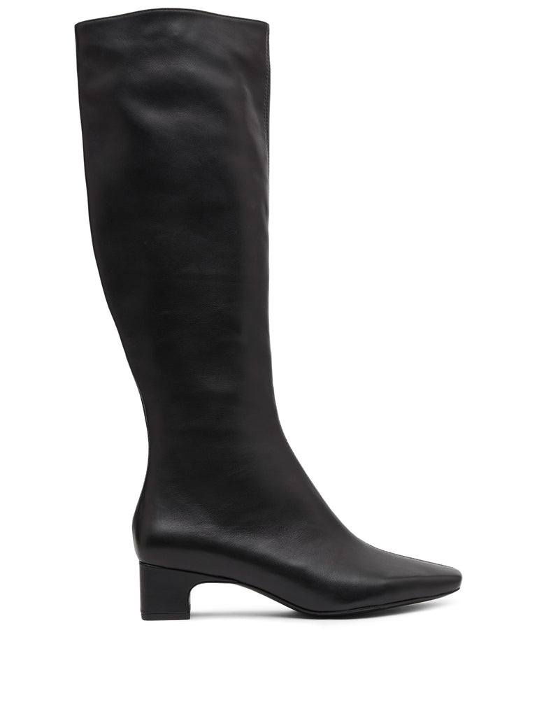 St. Agni Black Leather Long Boot The UNDONE by St. Agni