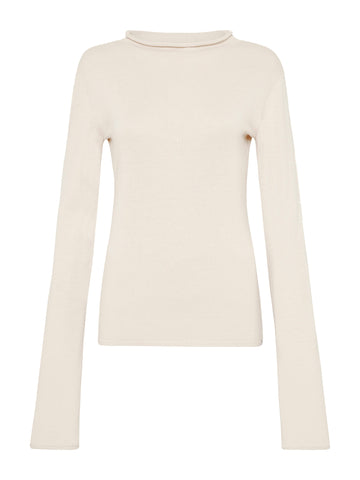 St. Agni | Mies Mock Neck Top in Nude | The UNDONE by St. Agni