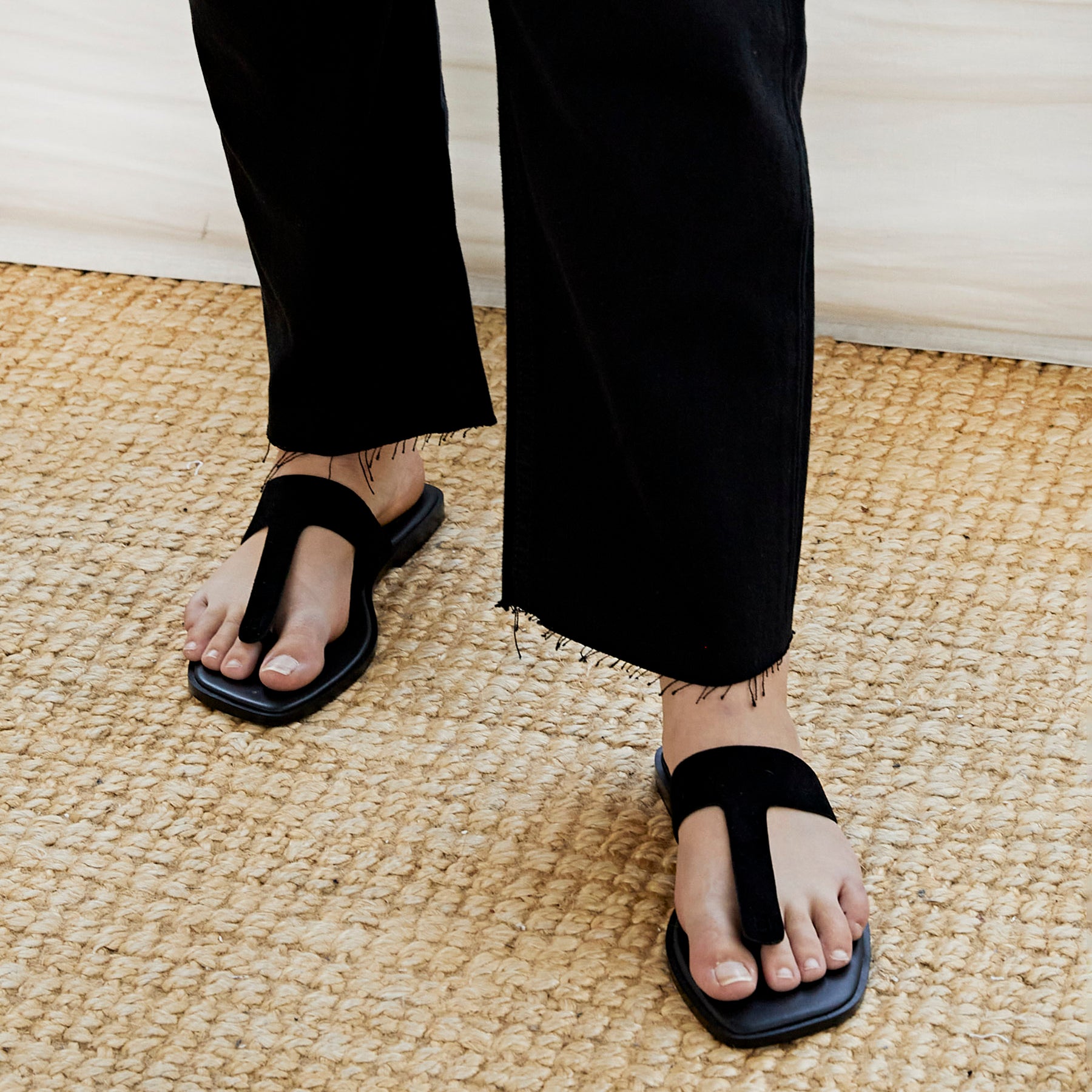 A.Emery | Rhodes Sandal in Black Suede | The UNDONE