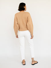 Faithfull The Brand | Cream Ganika Knit Sweater | The UNDONE