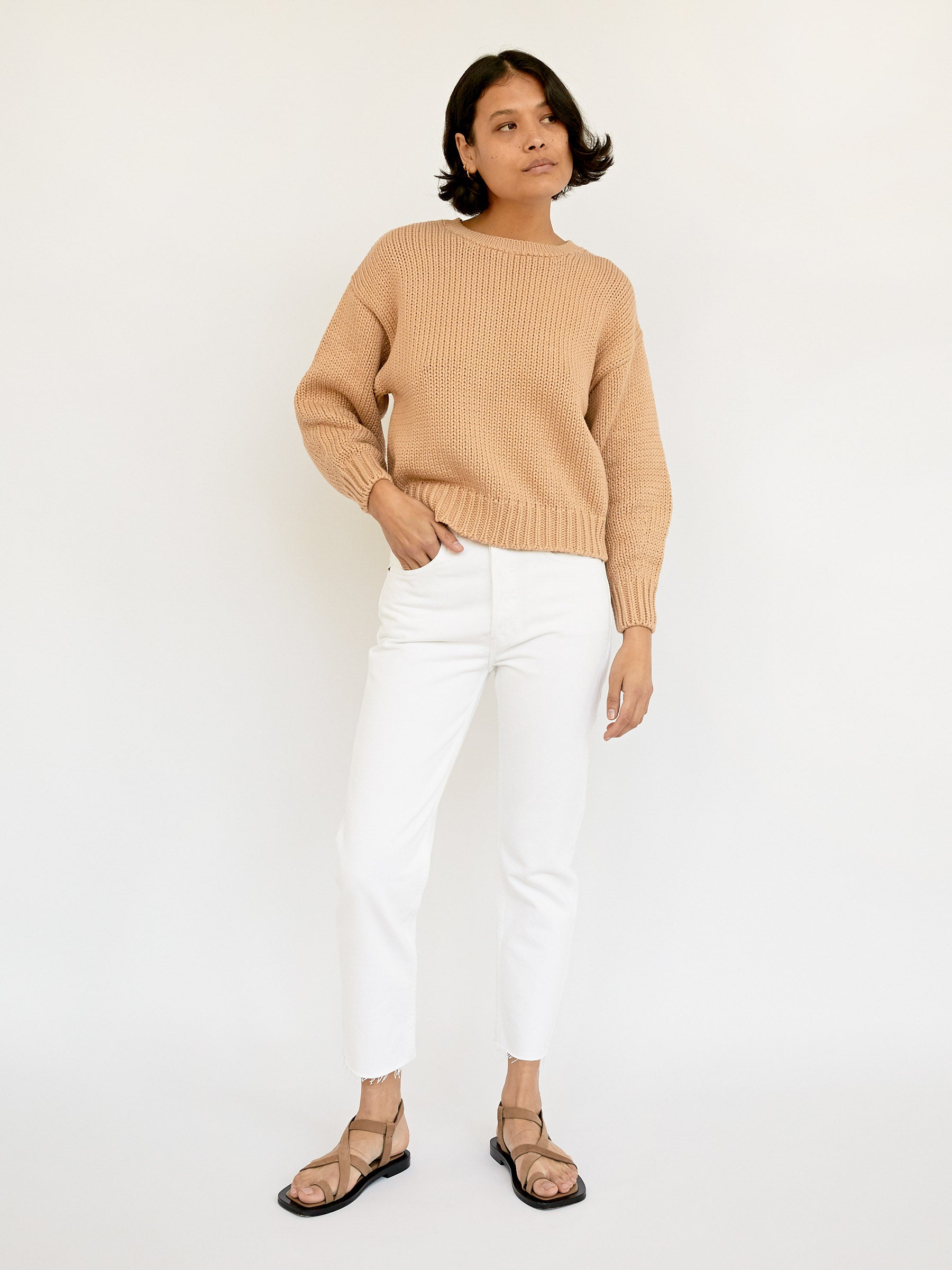 Faithfull The Brand | Cream Ganika Knit Sweater | The UNDONE