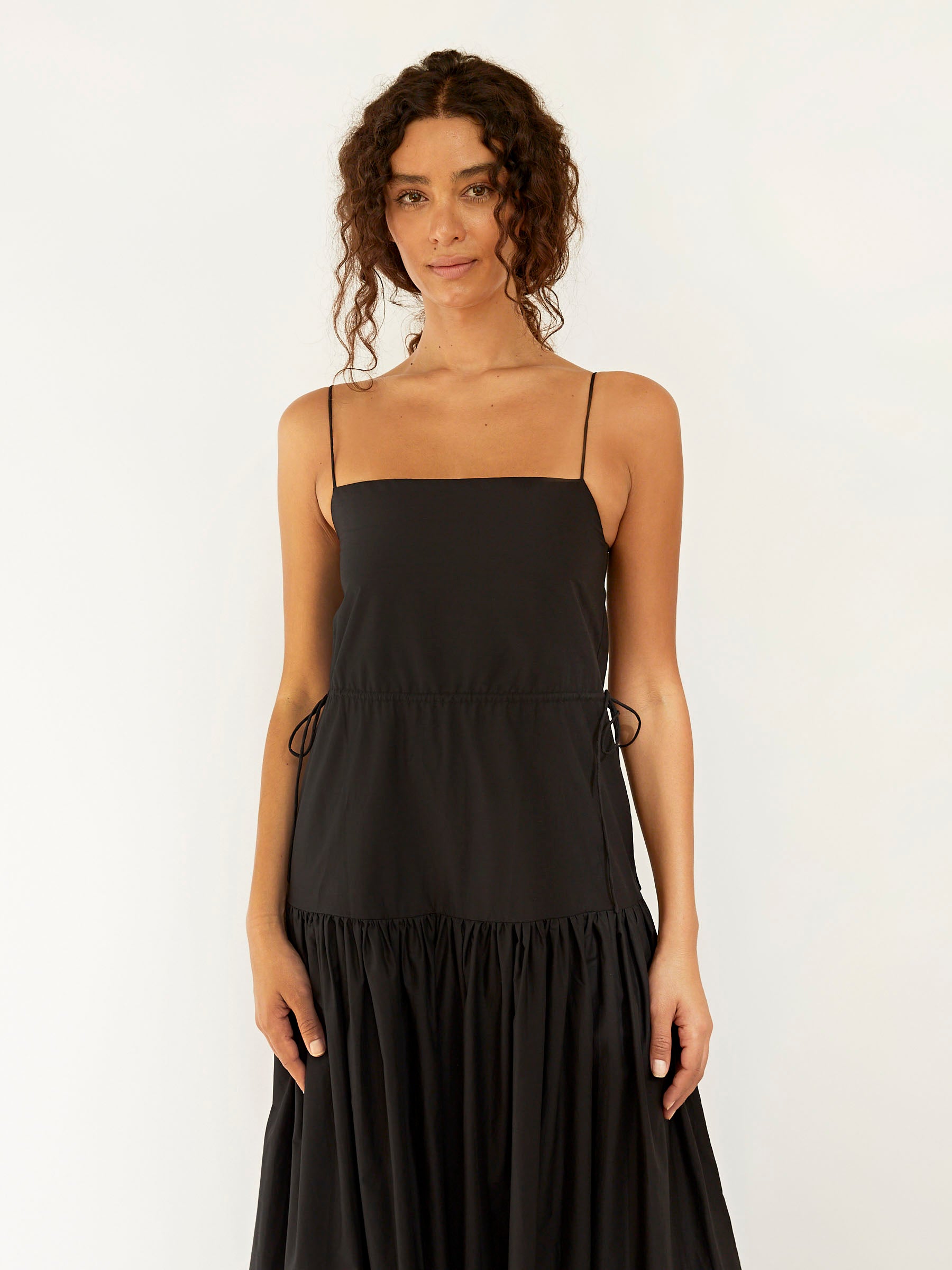 Matteau | Drop Waist Sundress in Black | The UNDONE