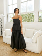 Matteau | Drop Waist Sundress in Black | The UNDONE