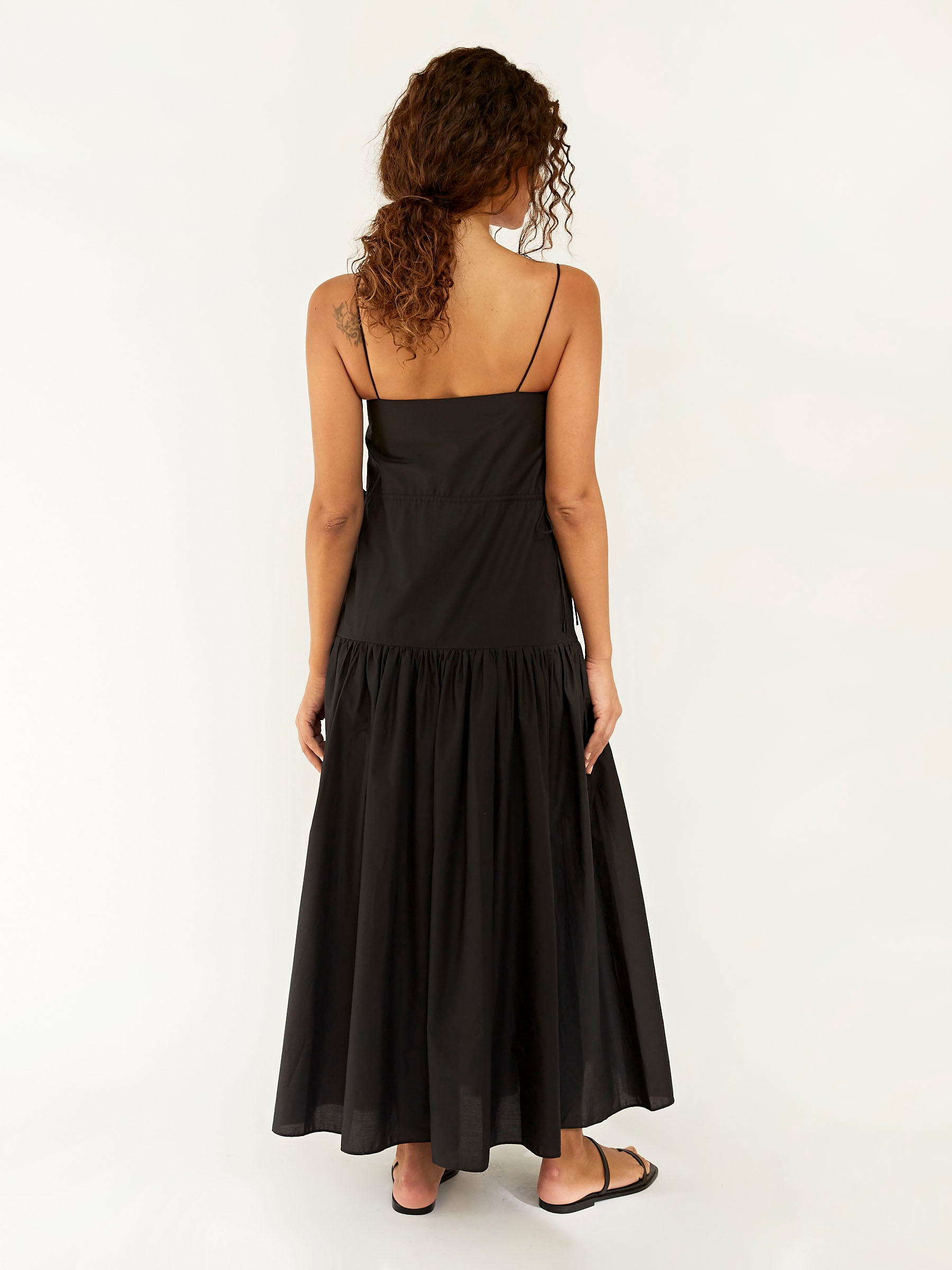 Matteau | Drop Waist Sundress in Black | The UNDONE