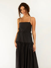 Matteau | Drop Waist Sundress in Black | The UNDONE