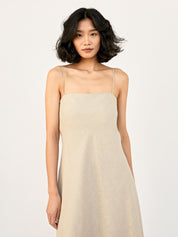 Matteau | Natural Linen Bias Dress | The UNDONE