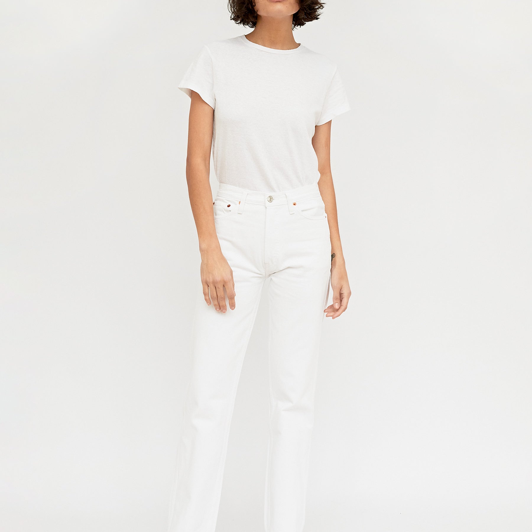 DONE | White 90s High Rise Loose Jean | The UNDONE