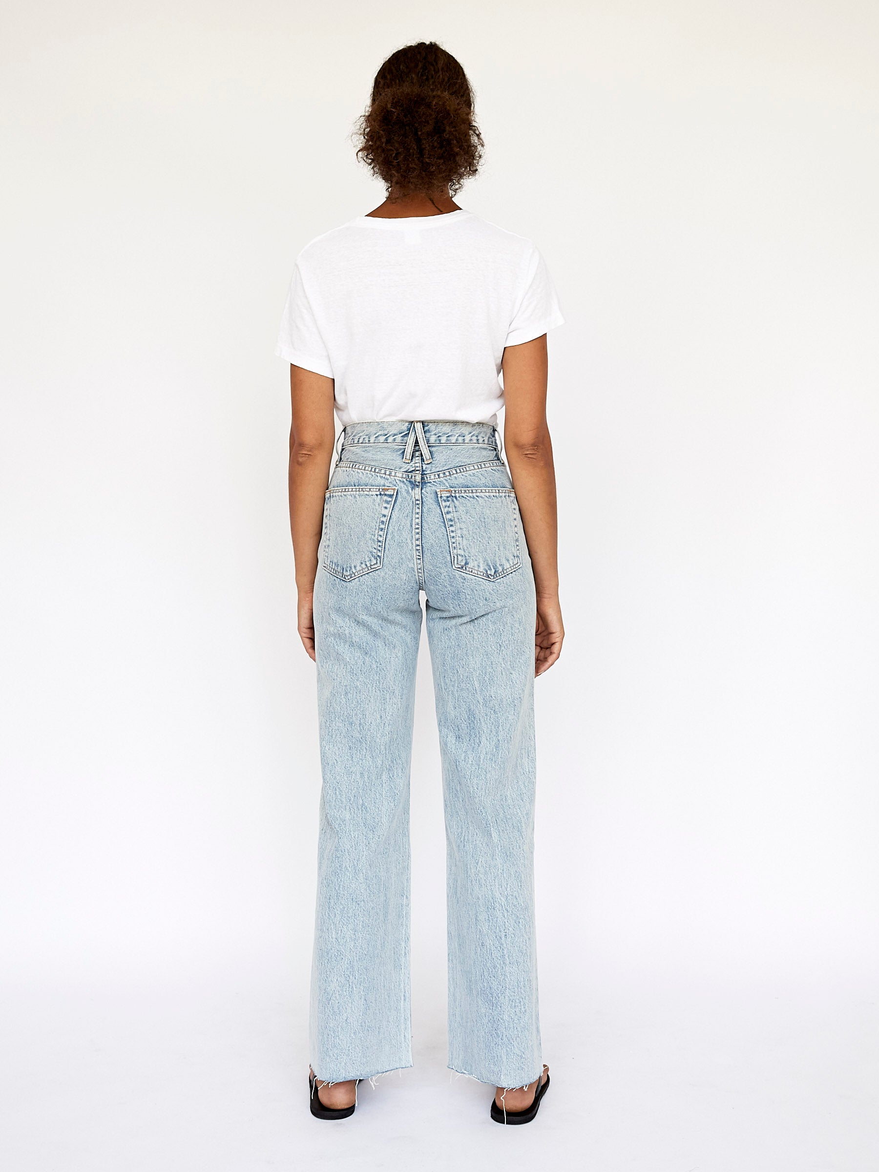 SLVRLAKE | Grace High Rise Wide Leg Jean in Time To Go | The UNDONE