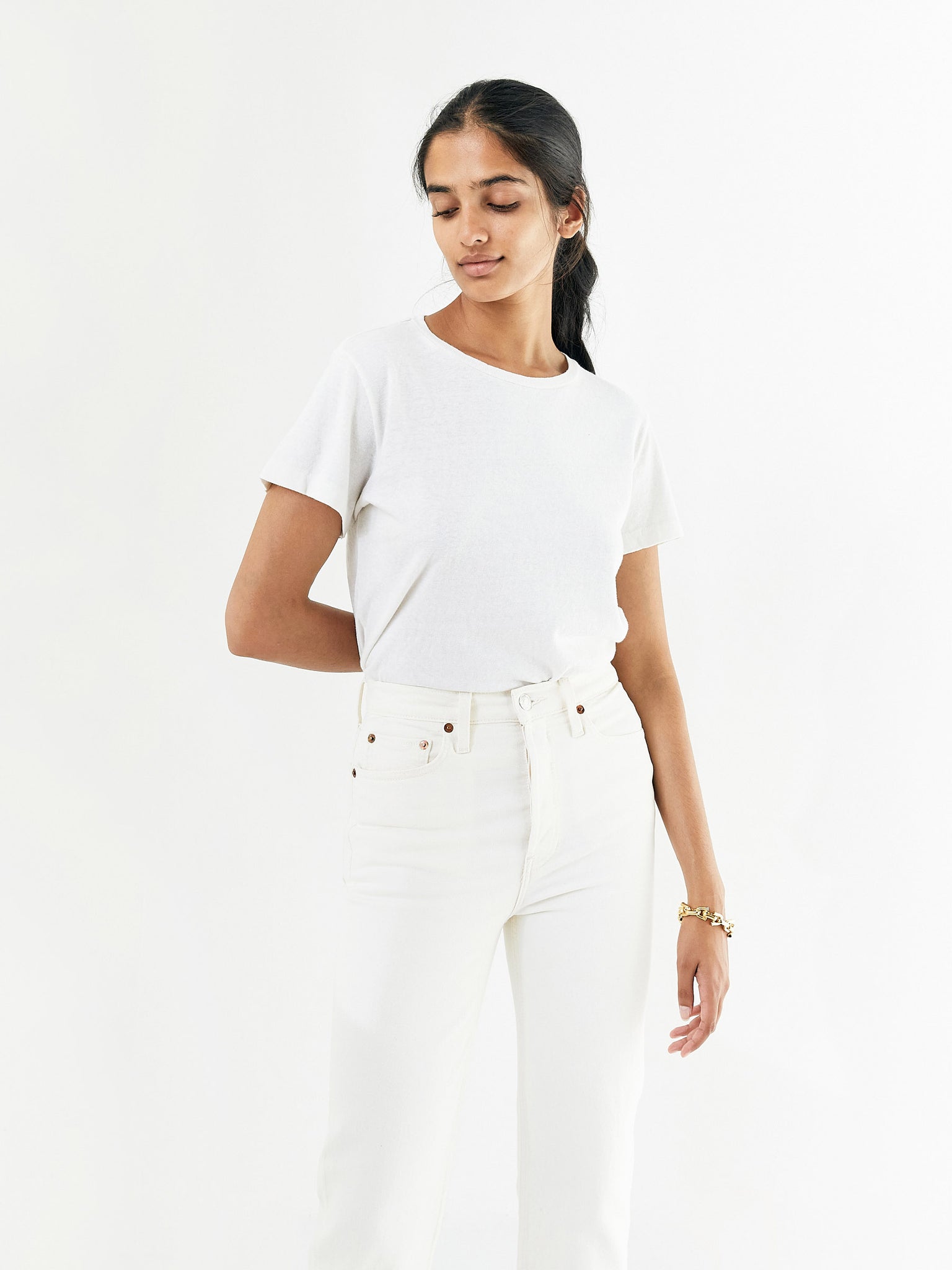 RE/DONE | Classic Tee in Vintage White | The UNDONE by RE/DONE