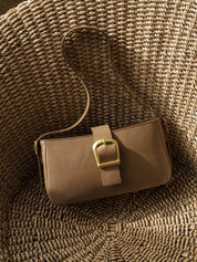 Rylan | Soft Baguette Bag in Carob | The UNDONE